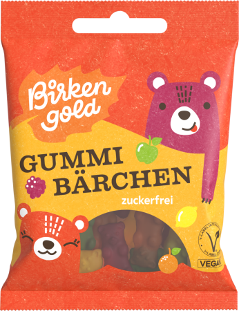 Produse Alimentare  Pentru Copii - Jeleuri cu zmeură fără zahăr și gelatină 50g Birkengold