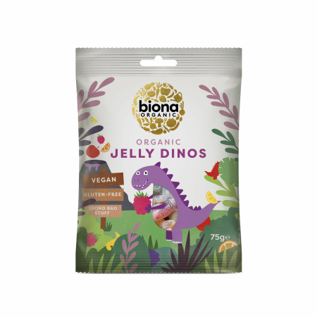 Produse Alimentare  Pentru Copii - Jeleuri dinozauri bio 75g Biona