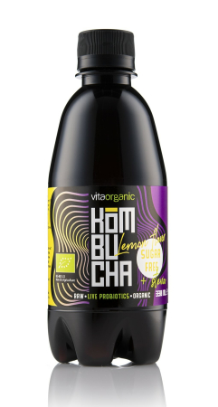 Băuturi, Sucuri, Înlocuitor Cafea, Kombucha - Kombucha cu lămâie îndulcită cu stevia bio 330 ml Vita Organic