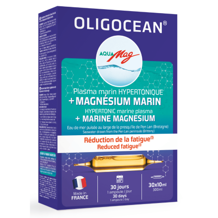 Suplimente & Nutriție - Magneziu marin Aquamag și plasmă marină hipertonica 30 fiole x 10 ml 330 ml Oligocean