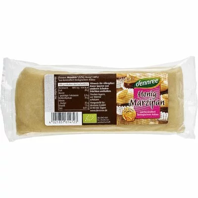 Gustări & Mic Dejun - Marțipan cu miere bio 250 g Dennree