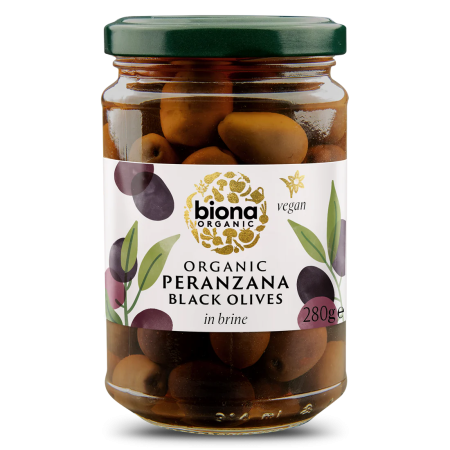 Măsline și Ulei de Măsline - Măsline negre Peranzana în saramură bio 280g Biona