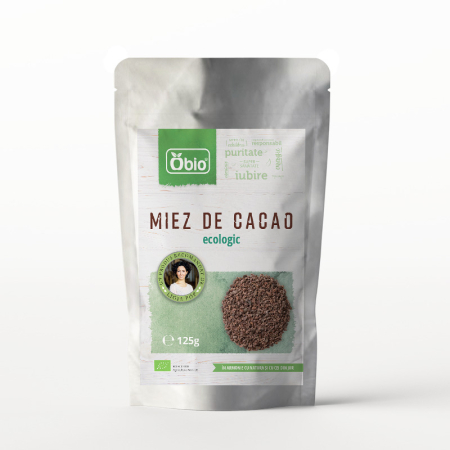 Semințe, Boabe, Cereale - Miez de cacao bio 125 g Obio