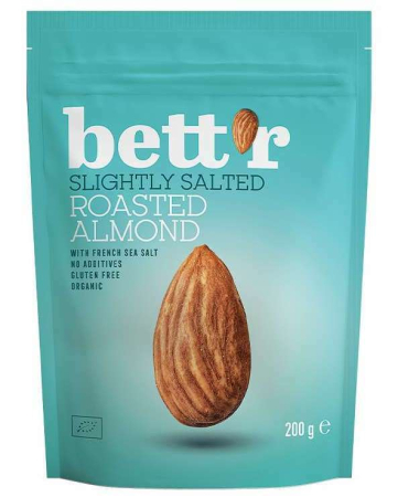 Nuci, Fructe și Legume Uscate - Migdale prăjite sărate bio 200g Bettr