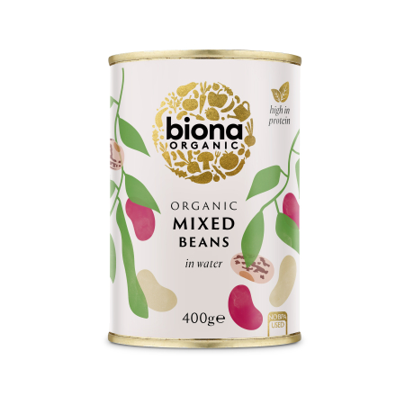 Conserve - Mix din 3 tipuri de fasole boabe la conservă bio 400g Biona