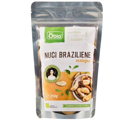 Nuci, Fructe și Legume Uscate - Nuci braziliene crude bio 250 g Obio