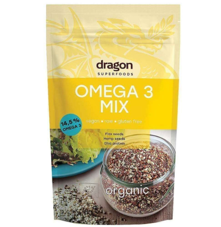 Pulberi și Superalimente - Omega 3 mix bio 200g Dragon Superfoods