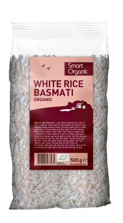 Semințe, Boabe, Cereale - Orez basmati alb bio 500 g Smart Organic