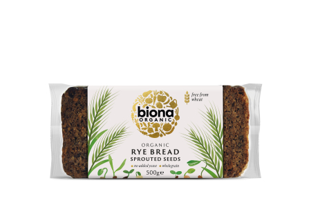 Pâine și Crispbread - Pâine integrală din secară cu semințe germinate Vitality Bio 500g Biona