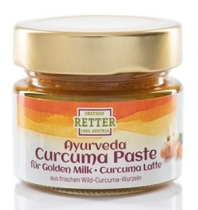 Ulei, Tahini, Oțet - Pastă de curcuma bio 100g Retter