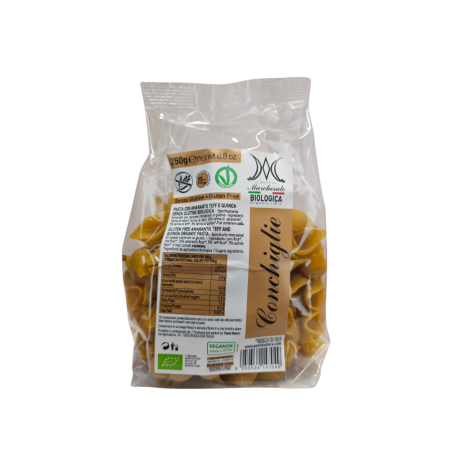 Paste - Paste conchiglie din amaranth, teff și quinoa bio 250g Marchesato