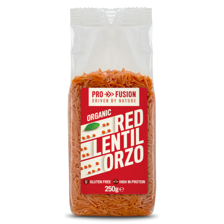 Pentru gătit - Paste orzo din linte roșie bio 250g Profusion