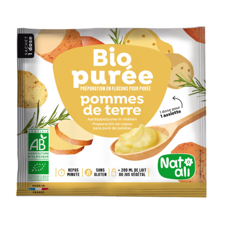 Ready To Eat, Semipreparate, Culturi - Piure instant de cartofi bio 30g Nat-ali