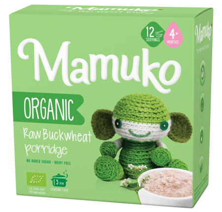 Produse Alimentare  Pentru Copii - Porridge din hrișcă raw bio 4+ luni 200g Mamuko