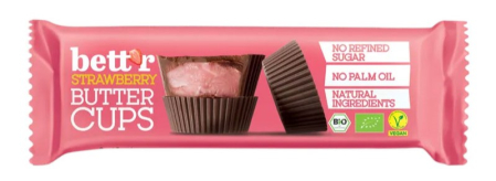 Gustări & Mic Dejun - Praline cu cremă de căpșuni bio 3x13g Bettr