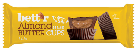 Gustări & Mic Dejun - Praline cu cremă de migdale bio 3 buc x 13 g Bettr