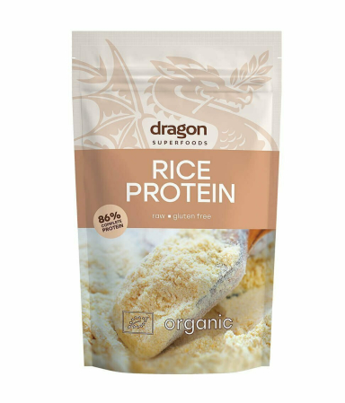 Shake-Uri și Pudre Proteice - Pudră proteică din orez bio 200g Dragon Superfoods