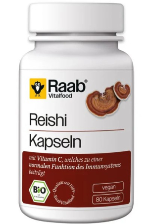 Suplimente & Nutriție - Reishi extract bio 420 mg 80 capsule 33,6 g Raab