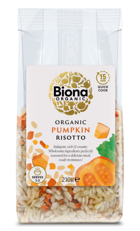 Semințe, Boabe, Cereale - Risotto cu dovleac bio 210 g Biona