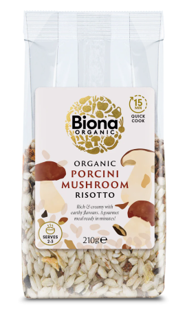 Semințe, Boabe, Cereale - Risotto cu hribi bio 210 g Biona