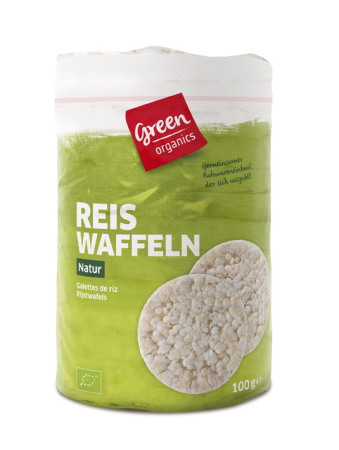 Gustări & Mic Dejun - Rondele de orez integral expandat bio fără sare 100g Green Organics