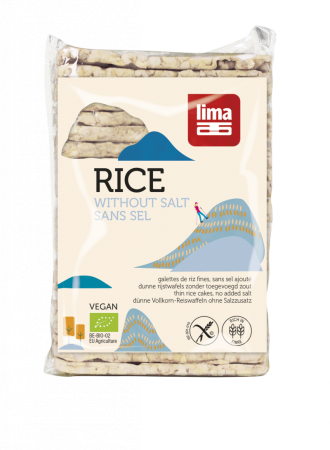 Gustări Dulci și Sărate - Rondele din orez expandat bio 130 g Lima