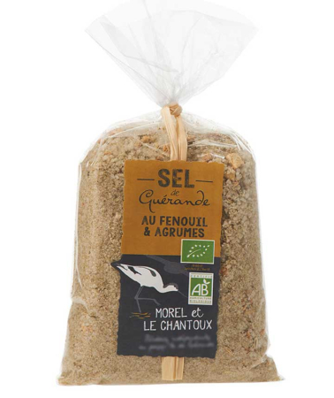 Zahăr, Sare, Îndulcitori, Agenți de Îngroșare - Sare de mare cu fenicul și coajă de citrice bio 250g Morel et Le Chantoux