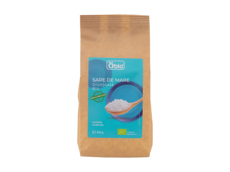 Zahăr, Sare, Îndulcitori, Agenți de Îngroșare - Sare de mare grunjoasă bio 500g Obio
