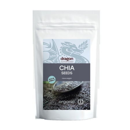 Semințe, Boabe, Cereale - Semințe de chia bio 500g Dragon Superfoods