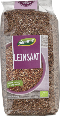 Semințe, Boabe, Cereale - Semințe de in maro bio 500g Dennree