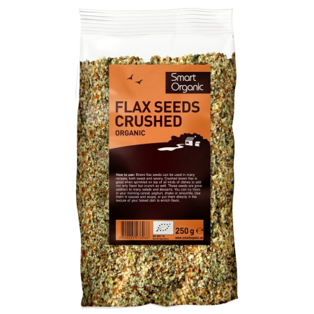 Semințe, Boabe, Cereale - Semințe de in maro pisate bio 250g Smart Organic