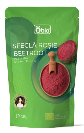 Pulberi și Superalimente - Sfeclă roșie pudră bio 125g Obio