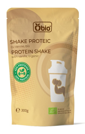 Shake-Uri și Pudre Proteice - Shake proteic cu vanilie bio 300 g Obio