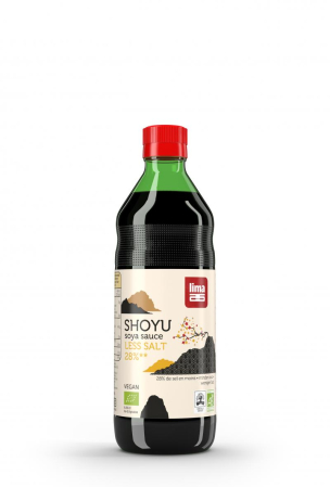 Produse Tradiționale Japoneze - Sos de soia shoyu cu conținut redus de sare bio 250 ml Lima