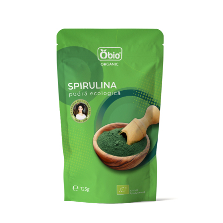Suplimente Certificate IBA si MS - Spirulină pudră bio 125g Obio