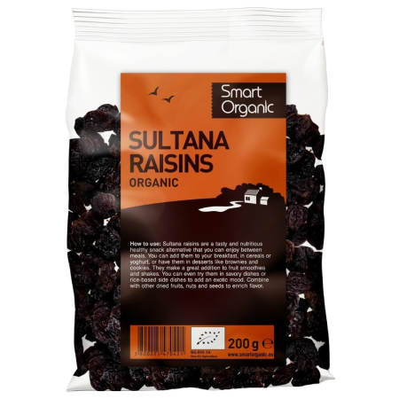 Nuci, Fructe și Legume Uscate - Stafide bio 200 g Smart Organic