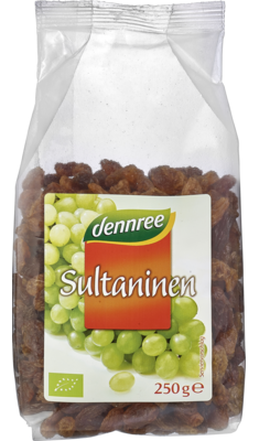 Nuci, Fructe și Legume Uscate - Stafide bio 250 g Dennree