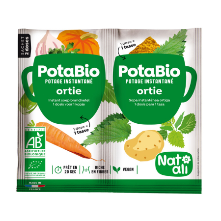 Ready To Eat, Semipreparate, Culturi - Supa instant cu urzică și legume bio 2 buc. x 8,5 g 17 g Nat-ali