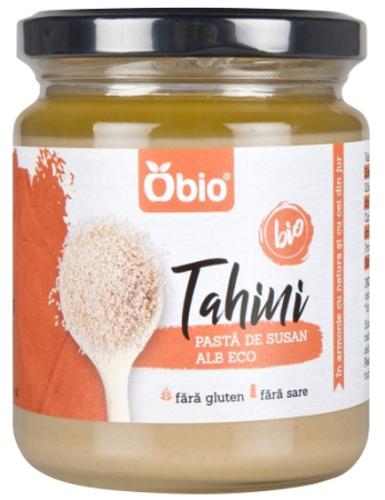 Ulei, Tahini, Oțet - Tahini pastă din susan alb bio 250g Obio