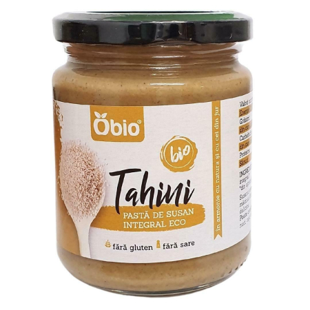 Ulei, Tahini, Oțet - Tahini pastă din susan integral bio 250g Obio