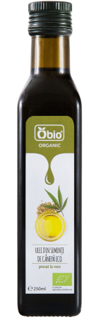 Ulei, Tahini, Oțet - Ulei de cânepă bio 250 ml Obio