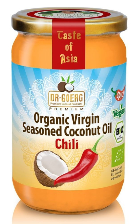 Ulei, Tahini, Oțet - Ulei de cocos cu chilli bio 190 ml Dr. Goerg