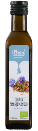 Ulei, Tahini, Oțet - Ulei din semințe de in bio 250 ml Obio