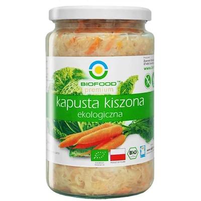 Conserve - Varză lactofermentată cu morcovi bio 700g Biofood