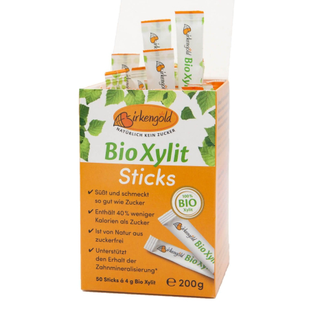 Zahăr, Sare, Îndulcitori, Agenți de Îngroșare - Xylitol pliculețe 50 buc. x 4 g 200 g Birkengold