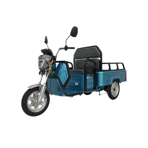 Tricicluri Electrice Ecoblis - Triciclu Electric cu remorca Albastru - 800W