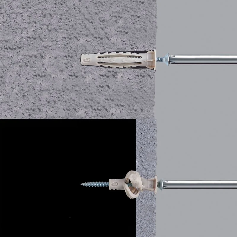 Diblu Universal Surub 8x50mm Set 50 Gri Fixare Ciment Caramida [2]