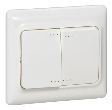 Intrerupator Dublu Legrand Kaptika Incastrat Alb [1]