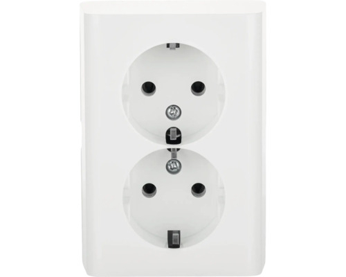 Priza Dubla Ovivo Nivo Alba cu Impamantare pentru Interior [1]