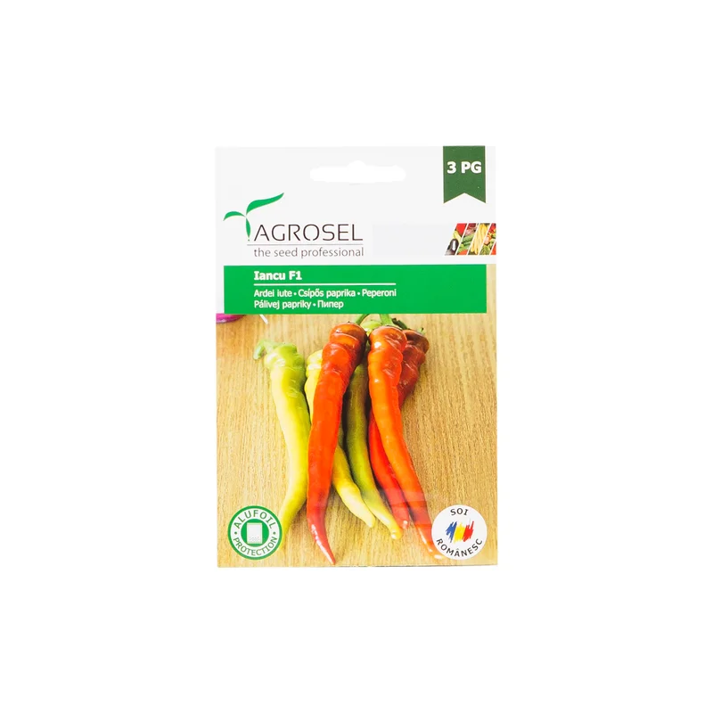 Seminte de ardei - Seminte Ardei Iute Iancu F1 Agrosel, Hibrid Productiv pentru Solar si Camp
